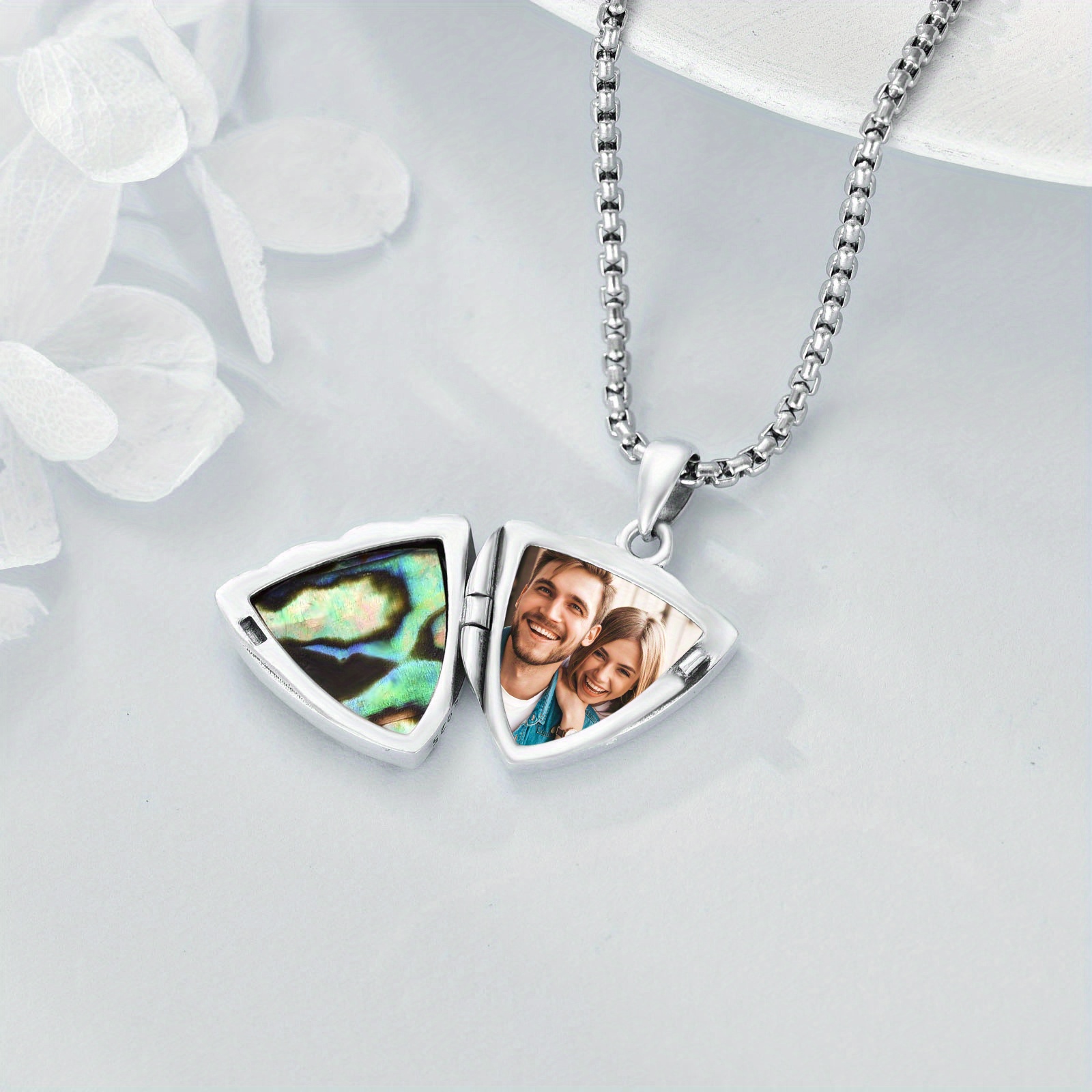 Women's Sterling Silver St. Michael Locket Pendant Necklace